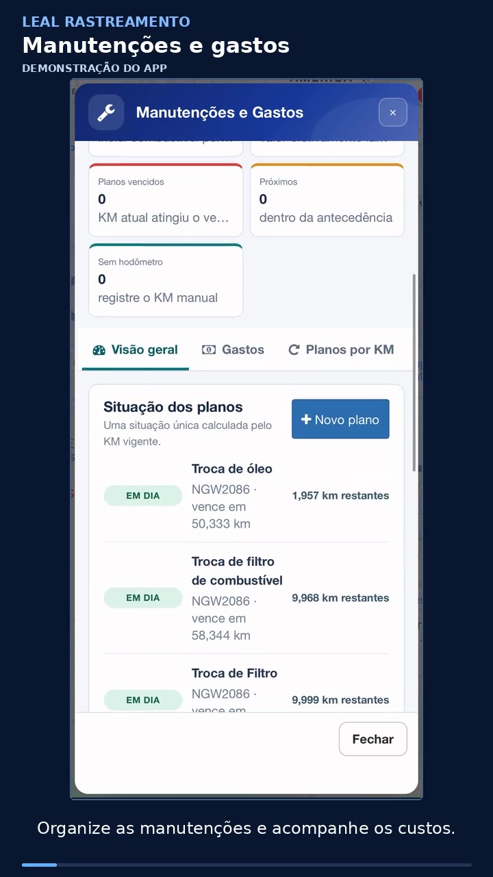 Demonstração: Manutenções